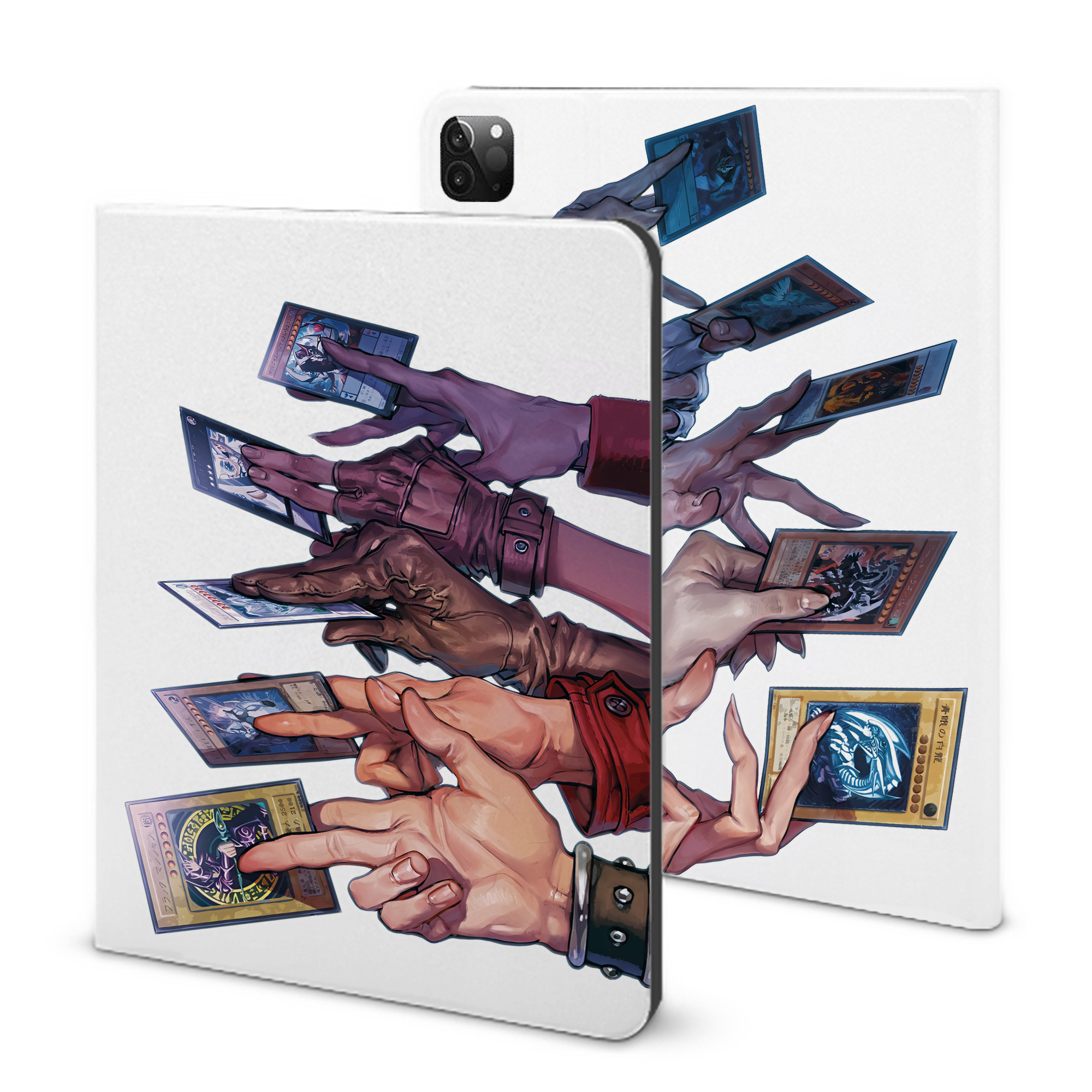 （画像用） 遊☆戯☆王 Yu-Gi-Oh! IPadケース ペンホルダー付き ブックスタイルデザイン